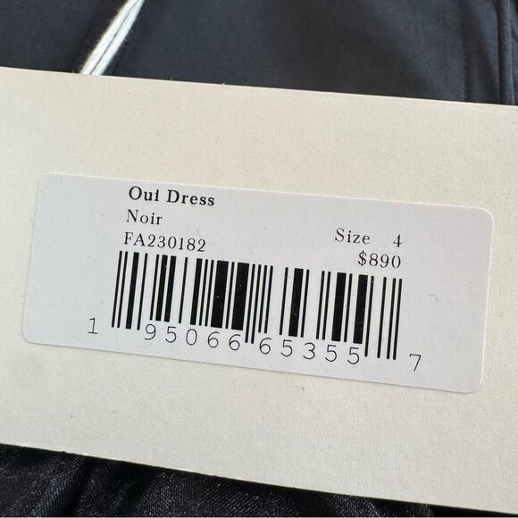 Ulla Johnson Oui Dress Size 4 Strapless Jacquard Floral Motif Black Silk Blend - Picture 13 of 16